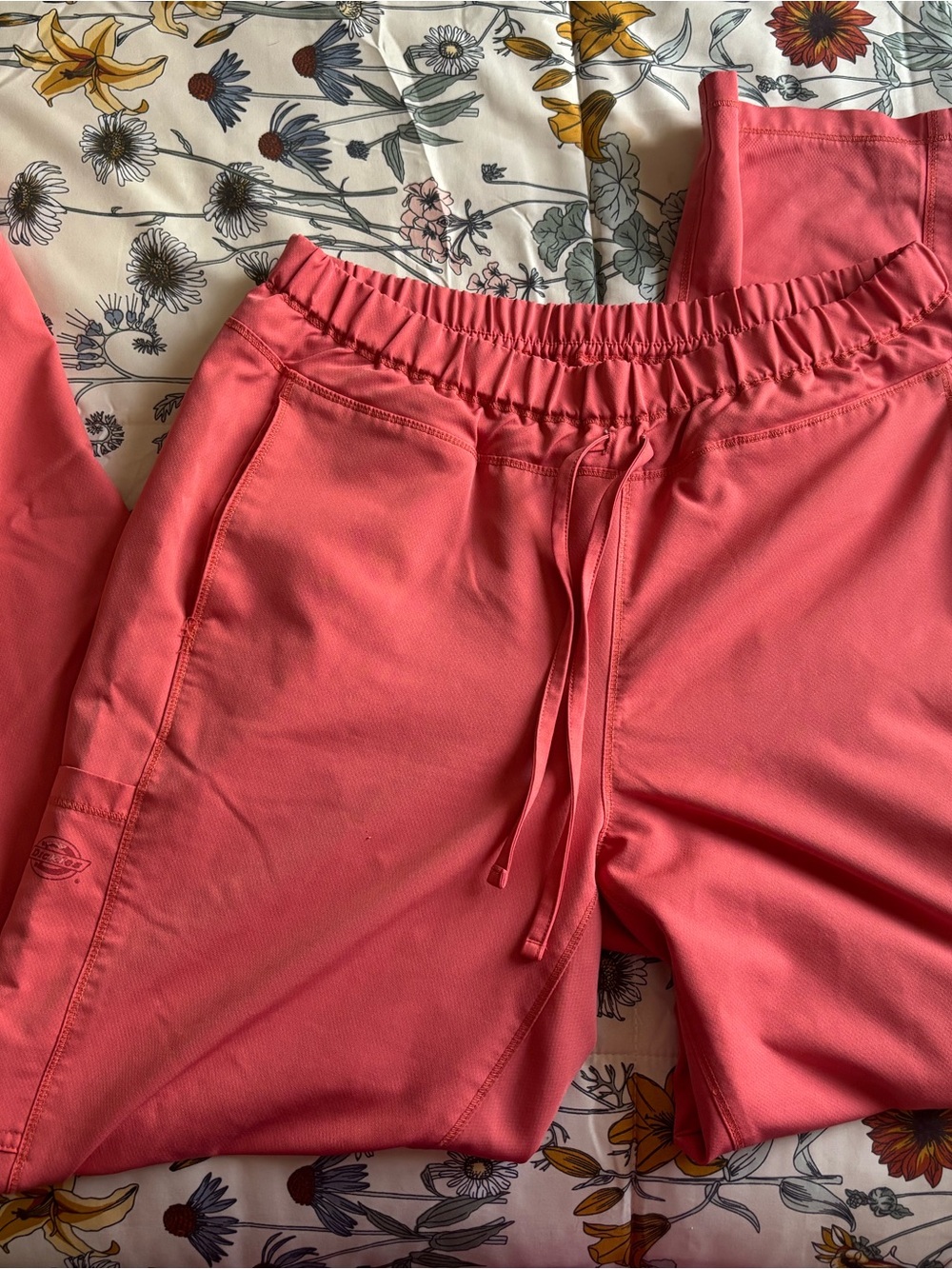 Dickies Coral Drawstring Scrub Bottom Pants